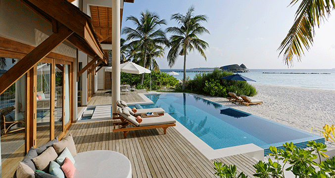 Presidential Suite Beach Front Deck and Pool
