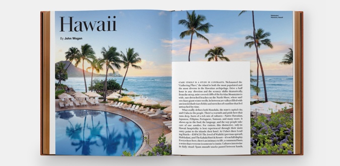 Interior page of book hawaii