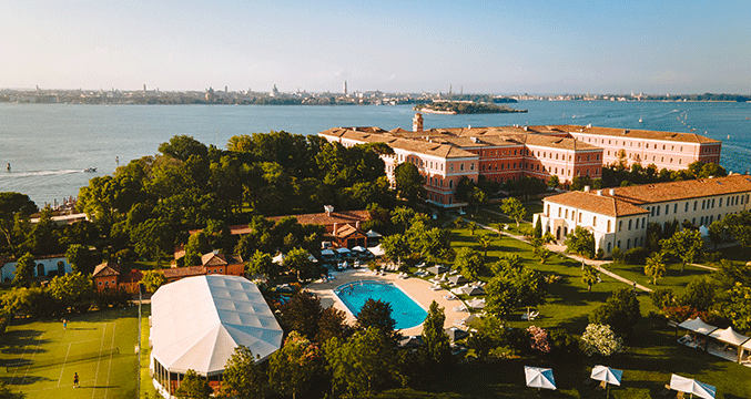 Hotel aerial view